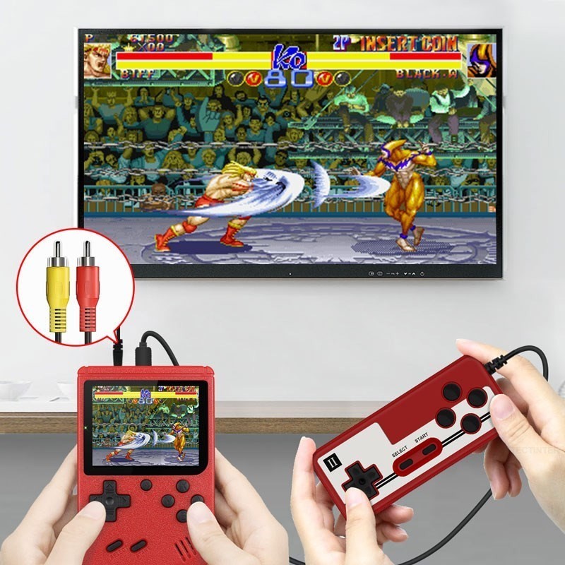Console de videogame portátil com tela colorida, joystick duplo, consoles  de jogos arcade, suporte 1000 jogos para PSP, 4,3 polegadas, 8GB -  AliExpress