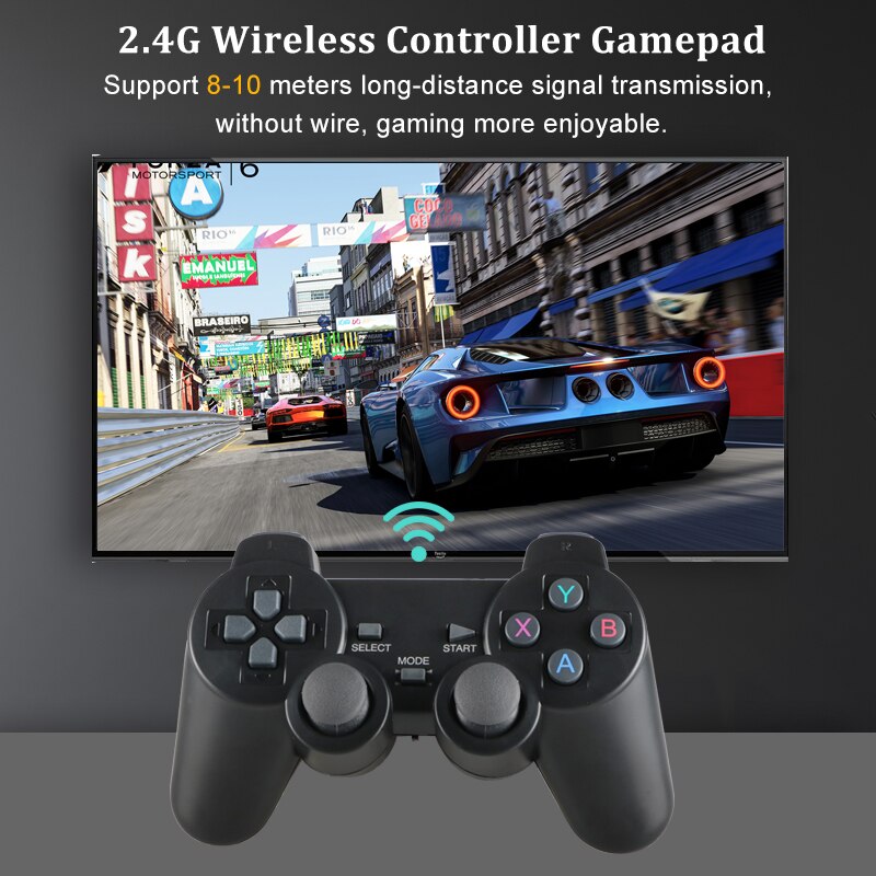 Controlador de jogo sem fio para PC, Gamepad remoto para PS2, PS3, telefone  Android, TV Box, Smart TV Joystick, Vibração Gamepad, 2.4G